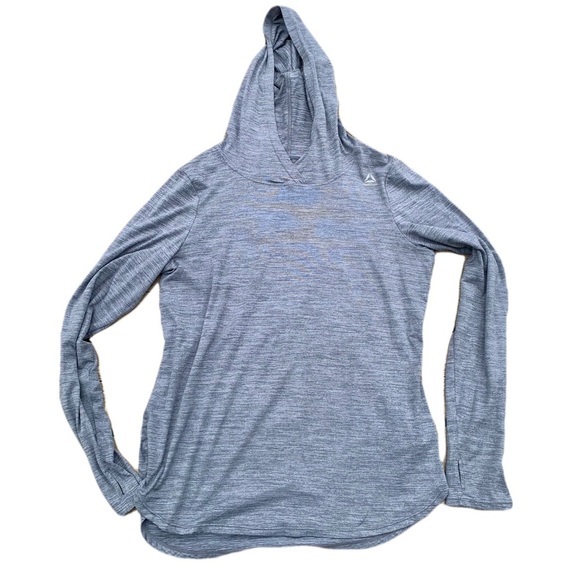 💜 Reebok Lightweight Long Sleeve Hoodie | Size Large - Picture 1 of 8